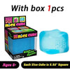 Nice Cube Stress Toy box with blue cube and embossed NEE DOH logo