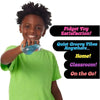 Nice Cube Stress Toy blue cube held by child, embossed NEE DOH logo
