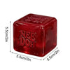 Red Nee Doh Nice Cube squishy cube with size dimensions