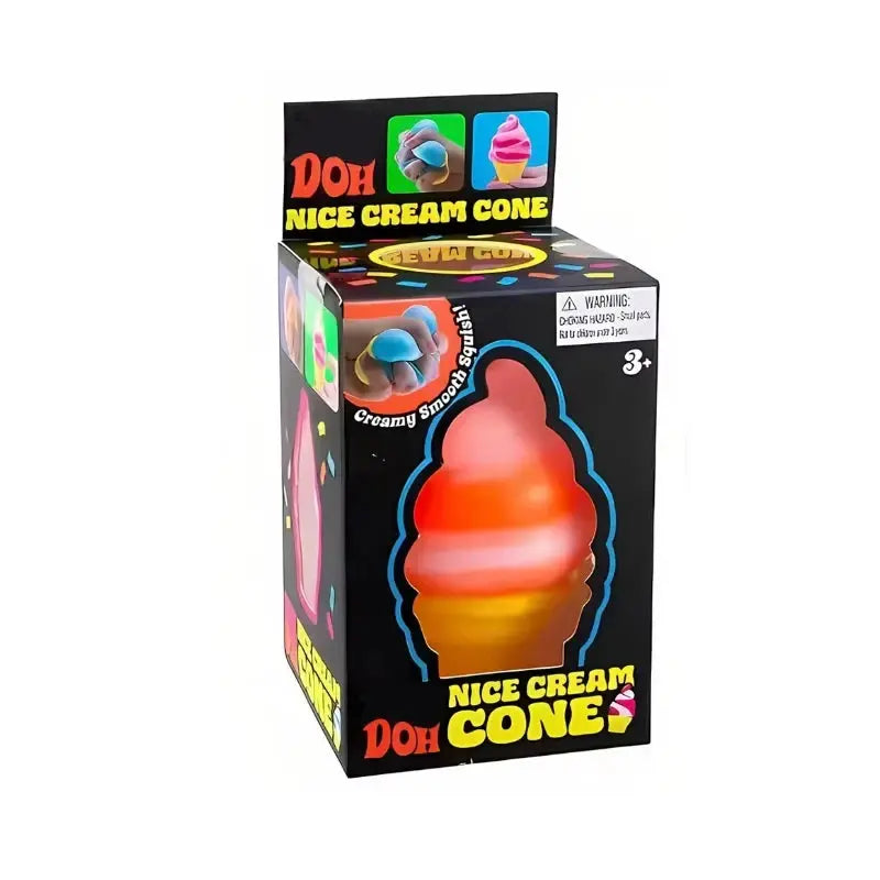 DOH Nice Cream Cone boxed toy with orange-red ice cream swirl in window