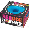 NeeDoh Donut Stress Toy box, blue donut with colorful sprinkle dots